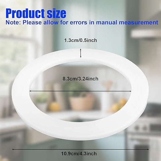 2pcs FLG-Seal Sink Seal Gasket Accessory, Putty-Free Rubber Seals Ring Replacement Parts for InSinkErator Kitchen Sink Garbage Disposal Drain (White)