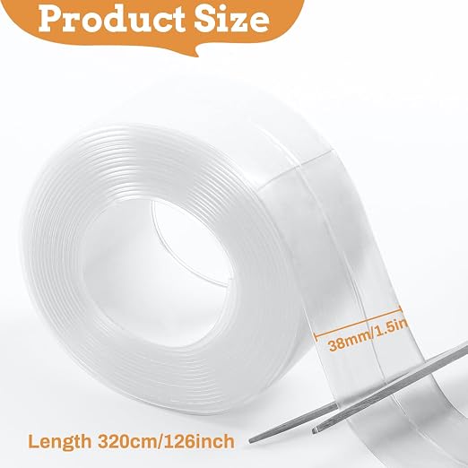Fixmend Clear Caulk Tape, 3 Roll Self Adhesive Caulk Strip Waterproof, Caulking Sealant Tape for Kitchen, Countertop, Bathroom, Sink, Shower, Bathtub, Toilet Edge Protector with Sealing Tool