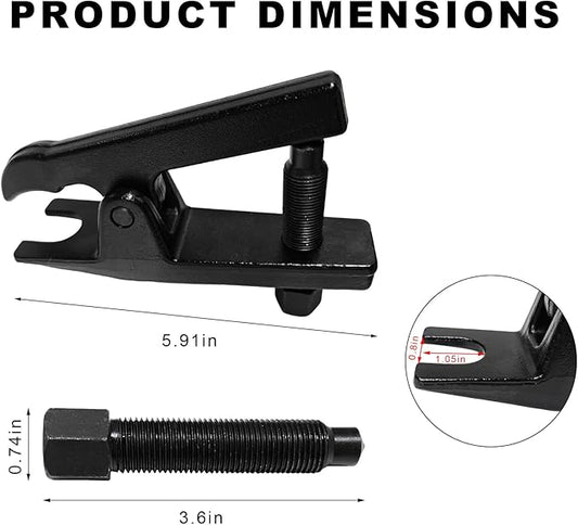 Ball Joint Separator Tool, Adjustable Ball Joint Puller and Extractor Adjusts from 1-1/2" to 1-7/8", Universal Removal Tool for Separating Arms, Tie Rods & Ball Joints on Cars