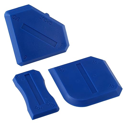 ZZRANYE Blue Caulking Tool Kit 3PCS, Silicone Finishing Tool Set with Multi-Edges for Sealing Grout, Caulk Smoothing & DIY Crafts, Reusable Caulk Remover Tools Sealant Finishing Grout Scraper