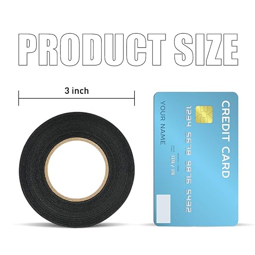 VERSAF Wire Harness Automotive Cloth Tape - Adhesive High Noise Resistance Heat Proof Chemical Fiber Fabric Electrical Tape for Wrapping Wiring Harness/Insulation/Car Engine (0.75″82′Pack of 1 Piece)