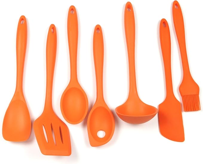 Chef Craft Premium Silicone Spoon Spatula, 11.5 inch, Orange