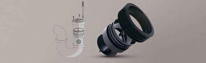 Waterless Trap Seal, 6 Inch, Fitting Pipes with Diameters Between 145-155 mm