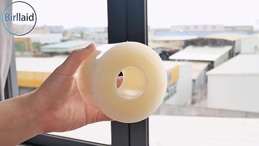 Birllaid Window Sealing Tape, Window AC Insulation Sealing Tape, 3 Inch x 165 FT(55 Yards), No Residue, Clear