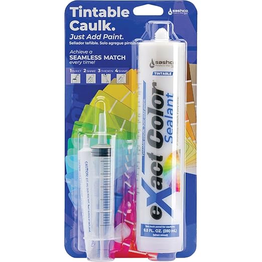 Sashco - 12010 Exact Color Custom Colored Caulk - DIY Kit (9.5-Ounce, Single Pack)