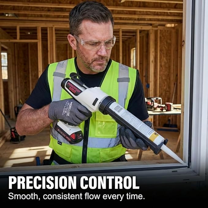 Heavy Duty Caulking Gun | 18V Cordless Drive | 10oz Cartridges 300ml | Compatible with M18 Battery | Tool Only | No Drip Professional Calking for Painters, DIYers