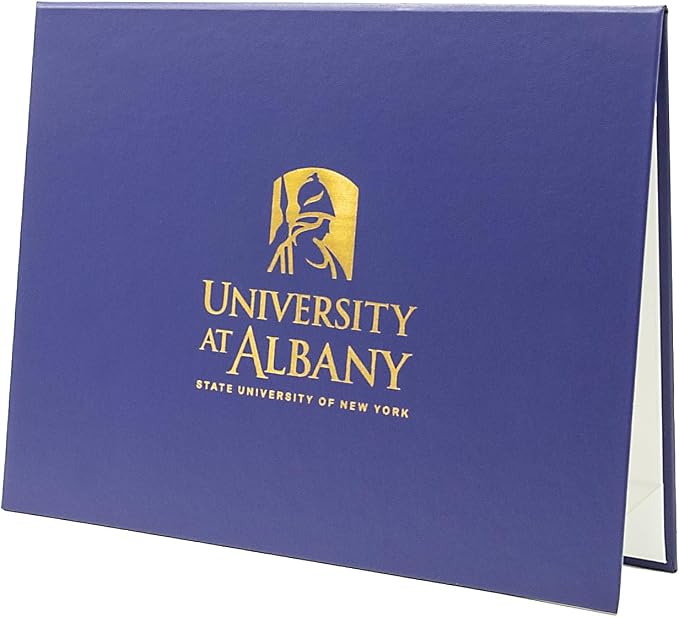 Honor U Customizable Faux Leather Document Cover with Metallic Foil Print for Diplomas, Awards, Certificates, Tent-Style Presentation, Non-Padded (Purple, 11x14 (Large))