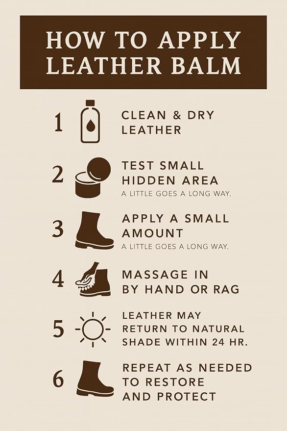 Smith’s All Natural Leather Balm – 4 oz Tin | Handmade in Maine | All-Natural Beeswax, Cocoa Butter & Almond Oil Leather Conditioner | Safe, Non-Toxic Care for Boots, Bags, and Furniture