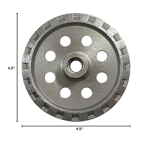 4.5" Crack Chaser Blade for Cured Concrete, Asphalt Repair or Joint Widen, Turbo Rim, 0.410" Width, 5/8"-11 Arbor
