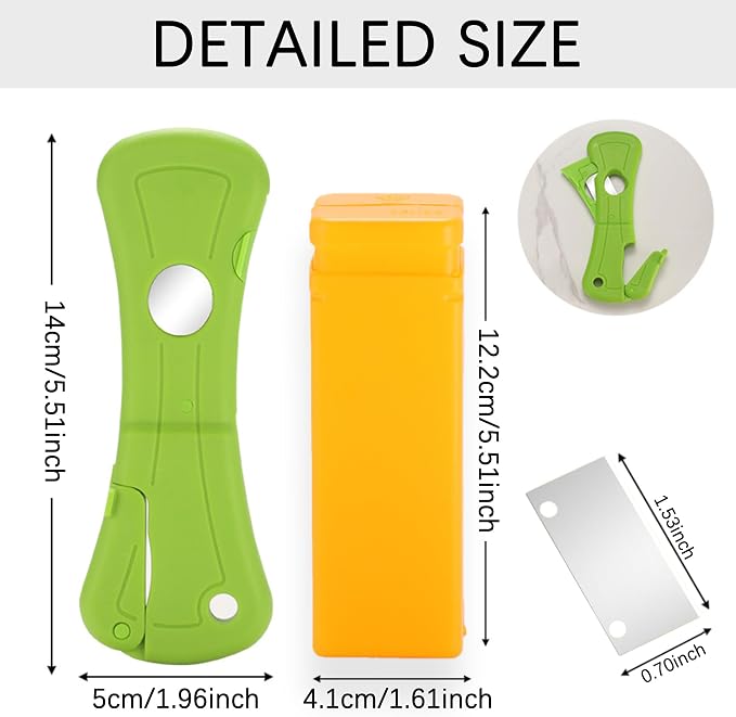 Sealant Nozzle Vutting Tool - Cut & Crimp Adhesive Nozzle Cutter with Case & 2 Replaceable Blades, Silicone Caulking Tube Snip Manual Cartridge Cutter Tool for Silicone Hose Glass Sealant