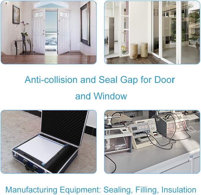 3 Rolls Weather Stripping,1/4 Inch Wide X 1/8 Inch Thick Foam Seal Tape High Density Foam Strip Self Adhesive,Closed Cell Tape Seal Strip,16 Feet Long Each