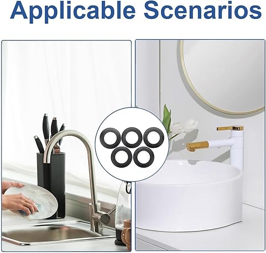 5PCS Kitchen Sink Plug Rubber Seal Washers Gasket Pop Up Basin Sink Waste Fitting for Basket Strainer 78 79 80 82 83mm Kitchen Drain Sealing Universal Replacement Accessories