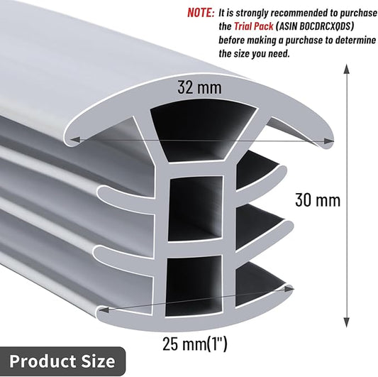 Flexible EPDM Rubber Strip (10 ft Long and 1 inch Wide) for Concrete Crack Repair and Replacement - Weather and Aging Resistant Expansion Joint Filler for Driveways and Sidewalks