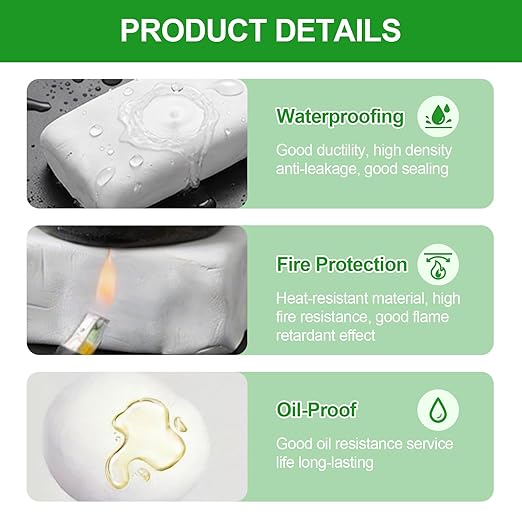 Upgraded Waterproof Sealant Mastic 8-Pack, Fast Drying Moldable Sealing Clay, Quick Repair Putty for Drain Pipe Connection, Wall Holes Gaps & Air Conditioning Hole Sealing
