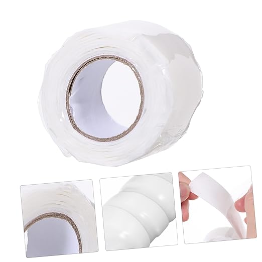 TEHAUX 4pcs Flex Rubberized Sealing Tape Self-Adhesive Leak Repair for Plumbing Outdoor Use and Pipe Fixes