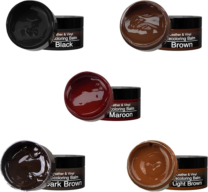 NADAMOO Leather Recoloring Balm Dark Brown 225g / 8 oz, Leather Repair Kits for Couches, Restoration Cream Scratch Repair Leather Dye for Vinyl Furniture Car Seat, Sofa, Shoes