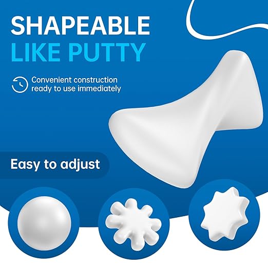 16 Pcs White Waterproof Seal Putty & Duct Seal Clay, Moldable Silicone Putty for Sealing Drain Connections, Wall Holes, Air Conditioning Openings - Reliable, Efficient Repair