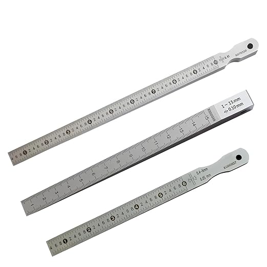 Precision Wedge Gap Feeler Gauge with High-Contrast Markings, Stainless Steel Taper Gauge for Automotive Repair & Metalworking - Easy-Read Scale Design, Clear Numerical Identification(0.5-10mm)