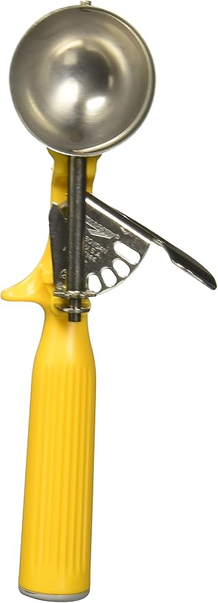 Vollrath 1-5/8 oz Stainless Steel Disher - Size 20,Yellow (Pack of 2)