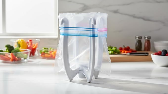 Bag Well Sealable Food Bag Holder for Quart Size Food Storage Bags