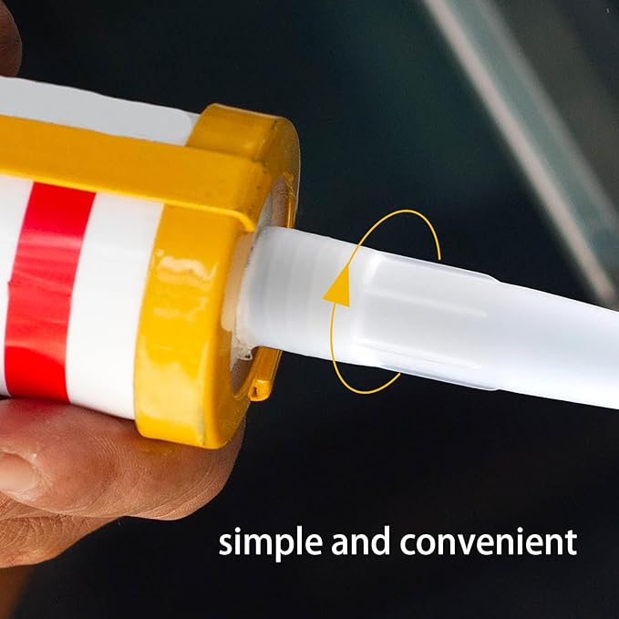 30 Pcs 4 Inch/10cm Caulking Nozzle Tips,Plastic Caulking Gun Extender Caulk Nozzles Tip Tool for Seamless Caulk Nozzles Applicator,DIY Home Improvement (White)