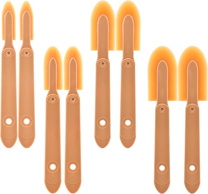 8pcs Rubber Caulking Tool, 4 Sizes Set Rubber Spatula Spreader Silicone Caulk Finishing Set Tool Grout Sealer Applicator Smoothing Tool Applicator for Tiles Brick Kitchen Bathroom