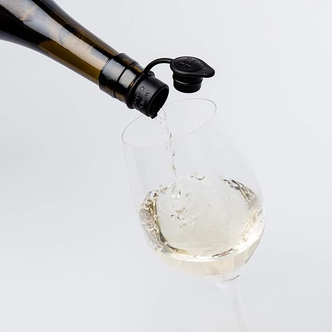 Haley's Corker Black 5-in-1 Wine Aerator, Stopper, Pourer, Filter and Re-Corker, 4-Pack