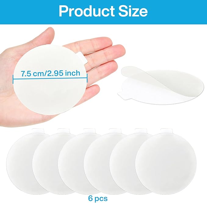 Pool Patch Repair Kit - 6 Pcs Round Strong Adhesive Waterproof Patch for Inflatable Above Ground Pools & Hot Tubs, Pool Liner Patch Kit- Fix Leaks Fast, UV Resistant Underwater Pool Patch Kit