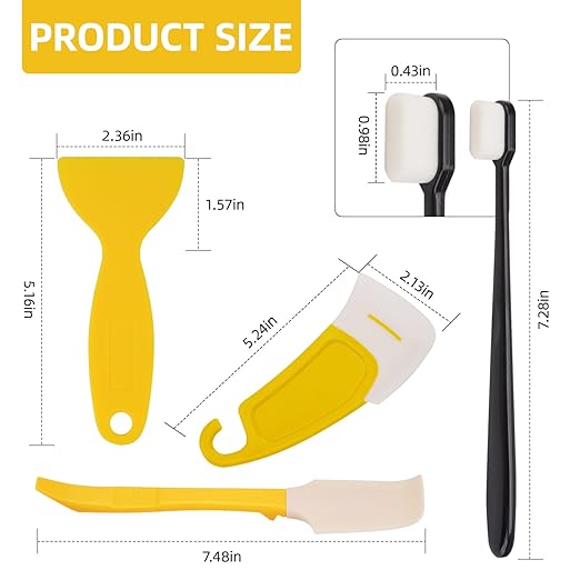 YIBECO 8pcs UV Resin 3D Printer Must-Have Tools, Scrapers, Silicone Spatulas,Brushes for Resin Transfer Cleaning and Protection Release FEP Film Vat Tank,3D Printer Accessories (8PCS)