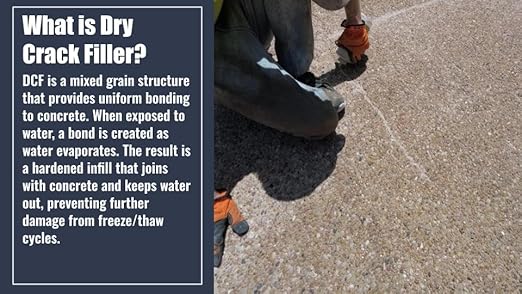 ConSandtrate Concrete Crack Filler - White - 2 LB (Single Bottle) for Filling in Concrete Cracks on driveways, walkways and patios
