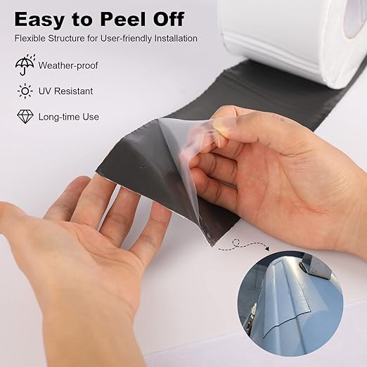 RV Roof Sealant Tape - 4 Inch x 50 Feet White Roof Patch for Camper Roof Repair,UV-Resistant and Weatherproof