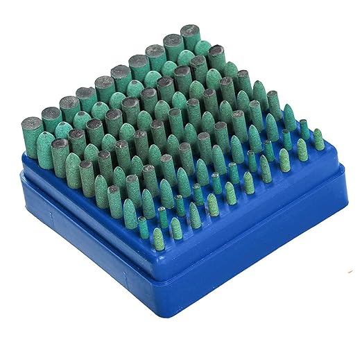 𝐋𝐮𝐨 𝐤𝐞 100 Pcs Rubber Polishing Kits, 1/8'' Shank Silicone Rubber Polishing Bits Buffing Tips Sets for Dremel Rotary Tools