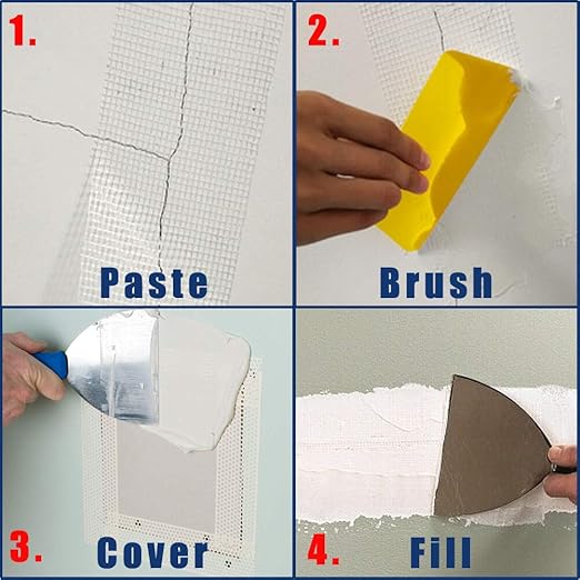 LYLTECH Drywall Joint Tape-13 MESH,100% Fiberglass 1.88-Inch X 180Feet,Heavy-Duty Self-Adhesive Wall Crack and Seam Patch