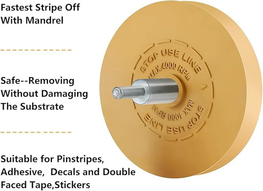 4 Pack Decal Remover Eraser Wheel Rubber Eraser Wheel for Drill Removes Car Stripes Vinyl Tapes and Graphics Rubber Eraser Wheel Tool Kit for Cars, RV, Motorcycles Sticker Remover Tool