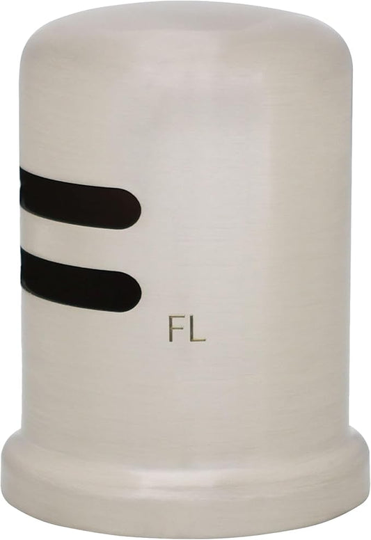 Westbrass A201-1-07 1-3/4" x 2-3/4" Solid Brass Air Gap Cap Only, Skirted, Satin Nickel