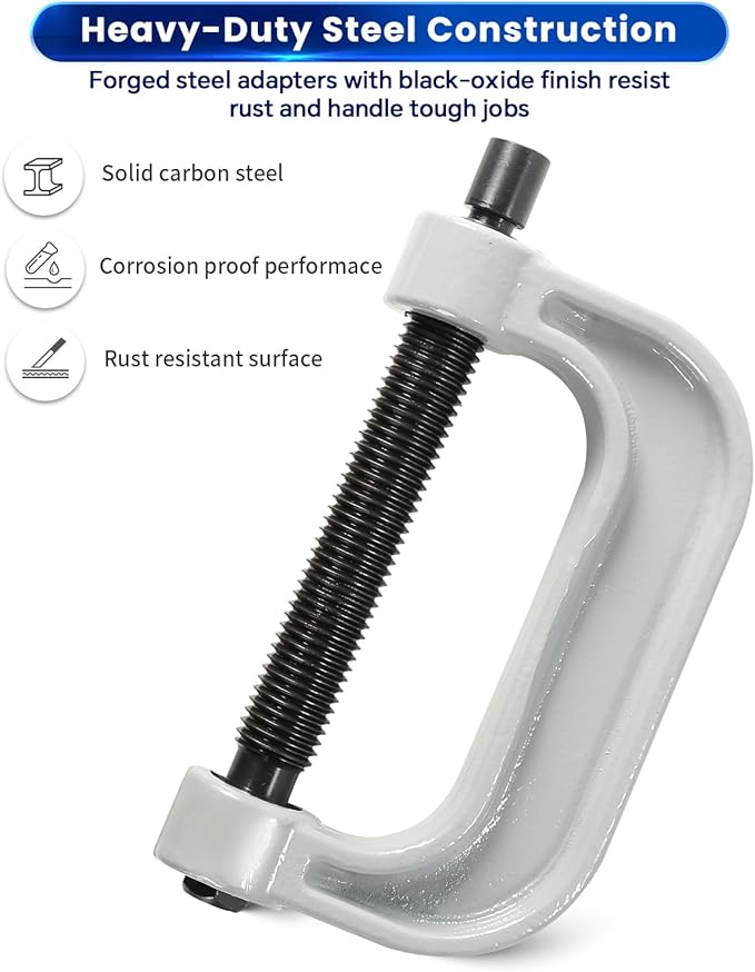 ATPEAM Ball Joint Service Tool | Heavy Duty Ball Joint Press & U Joint Removal Tool Kit with 4wd Adapters, for Most 2WD and 4WD Cars and Light Trucks