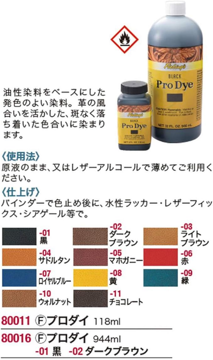 Fiebing's Pro Dye Leather Dye (4 Fl Oz) - Alcohol-Based, Penetrating, Permanent Dye for Shoes, Belts, Furniture - Vivid Color, Superior Color Fastness