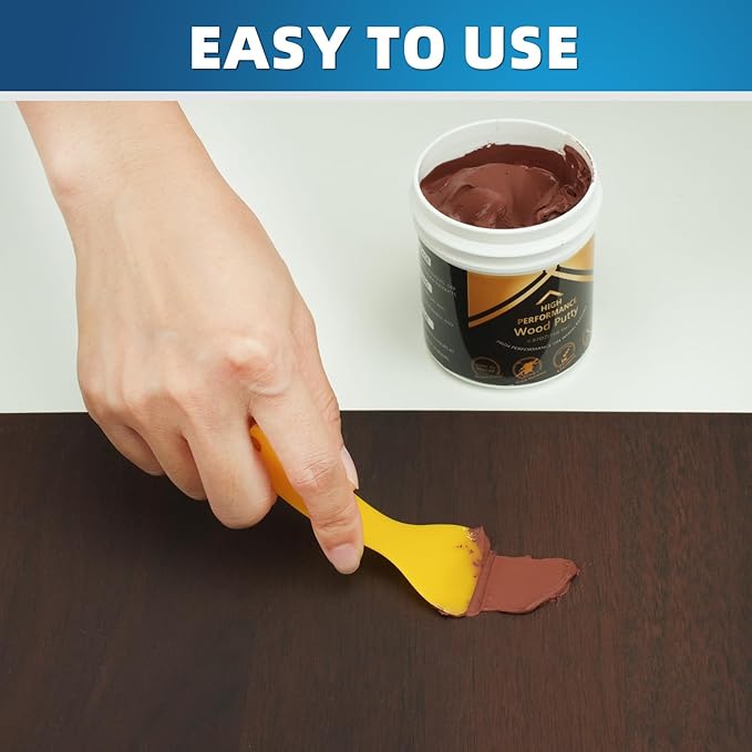 Deuvuo Red Oak Wood Filler, High-Performance Red Oak Wood Putty Kit - Quickly Fix Wood Cracks and Blemishes with Wood Hole Filler - Paintable, Stainable, Sandable & Quick Drying - 9.87 Ounce