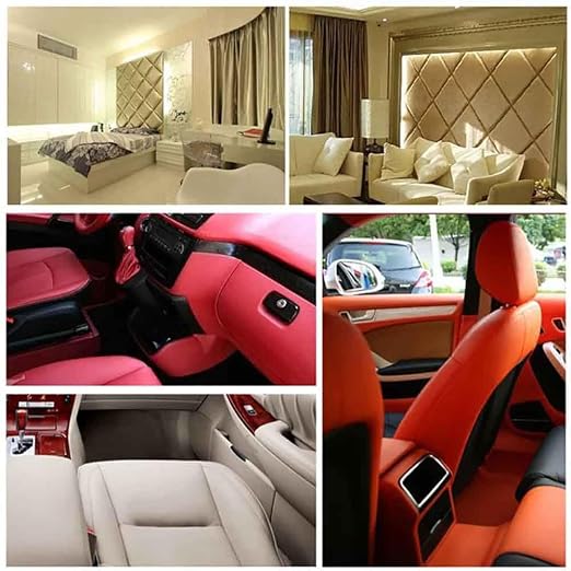 Leather Repair Patch,Self Adhesive Leather Repair Tape for Furniture,PU Leather Repair Kit for Car Seat, Couch, Sofa, Chair, (Red,12X50 inch)