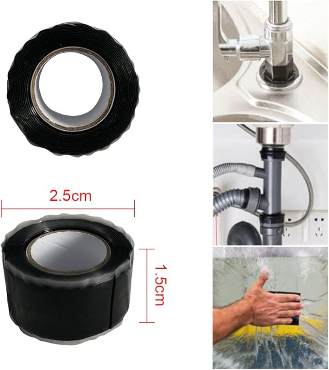 Pipe Repair Tape Stop Water Leak Burst Plumber Tap Waterproof BondingTape Tools Self Amalgamating,Green