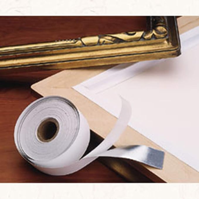 Lineco Archival Frame Sealing Tape, White, 1.25 Inch x 85 Feet | Acid-Free, Non-Yellowing, for Seal Framing Backing, DIY, Crafts