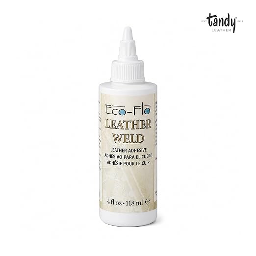 Tandy Leather Eco-Flo Leather Weld Adhesive - Water-Based Quick Tack Glue for Bags, Belts, Shoes, and Craft Projects - Smooth Spread Formula - 4 fl oz