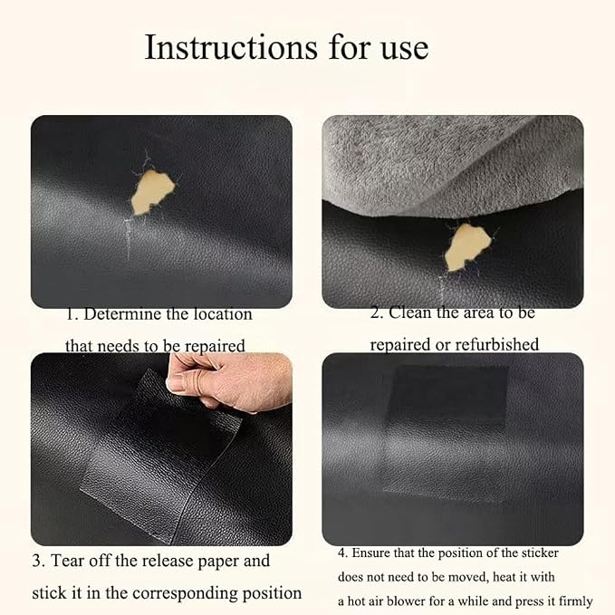 Leather Repair Patch Tape Kit,Self Adhesive Leather Repair Kit for Furniture,Vinyl Repair Kit for Couch,Sofa,Car Seats,Office Chair Luggage (Light Purple,16.93"×78.74")