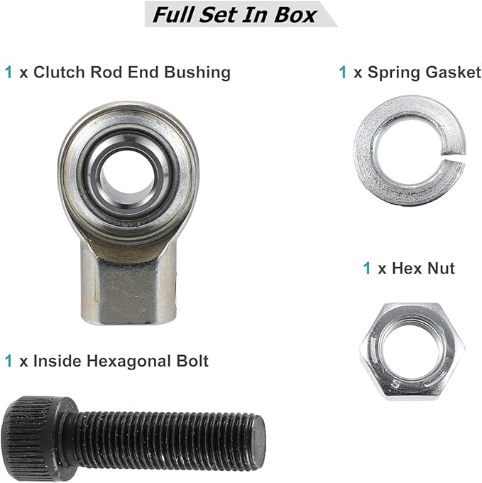 Clutch Rod Permanent Repair/Fix Heim Joint Kit Compatible with 1987-2010 Ford F150 F250 F350 F450 F550 Powerstroke Super Duty, Bronco