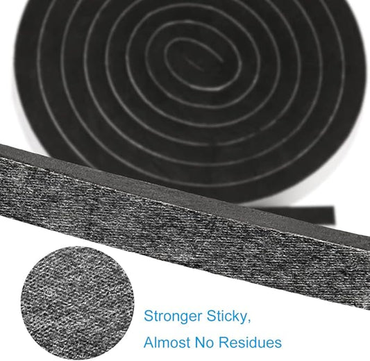 Weather Stripping Door Seal, 1/2 Inch Wide X 3/8 Inch High Density Foam Tape Weather Strip for Door and Window Insulation, Single Side Door Sealer Total 13FT