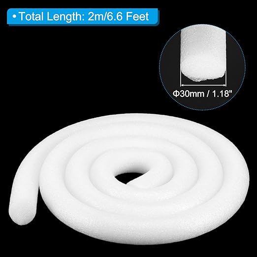 PATIKIL 1-1/5 Inch x 6.6 Feet Backer Rod for Gaps and Joints, Foam Rope Caulk Crack Joint Filler Roll Seal Weather Strip for Home Construction Car