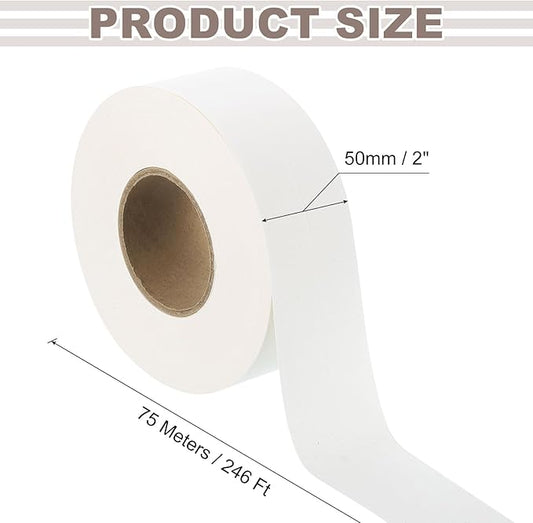 uxcell Drywall Joint Tape, 2" x 246Ft Waterproof Crack Repair Tape, Wall Patch Repair Fabric Roll for Seam Concrete, Wall Sheetrock, Ceiling Crack, White