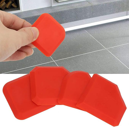 4Pcs/set Caulking Tool Kit Silicone Sealant Remover Smoother Finisher Scraper Cleaner Caulking Tool Kit for Grout Finishing Sealing