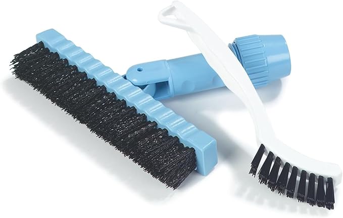 SPARTA Flo-Pac Grout Brush Detail Crevice Brush, Firm Chemical-Resistant Nylon Bristles with Angled Ergonomic Handle, Hanging Holes for Tile, Grout, Corners, Boxes, 8 Inches, White (Pack of 24)