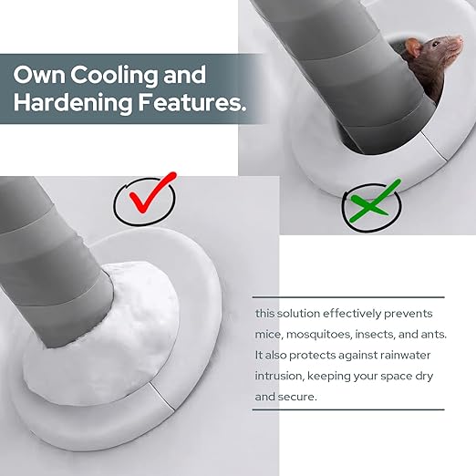 8-Pack New Type White Waterproof Sealant Mastic, Repair Sealing Clay, Quick Mending Mud for Drain Connection, Wall Hole, Air Conditioning Hole Waterproof Seal Putty